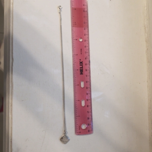 Tiffany & Co. Italian sterling 16" chain with signature diamond-shape charm. - Picture 4 of 7